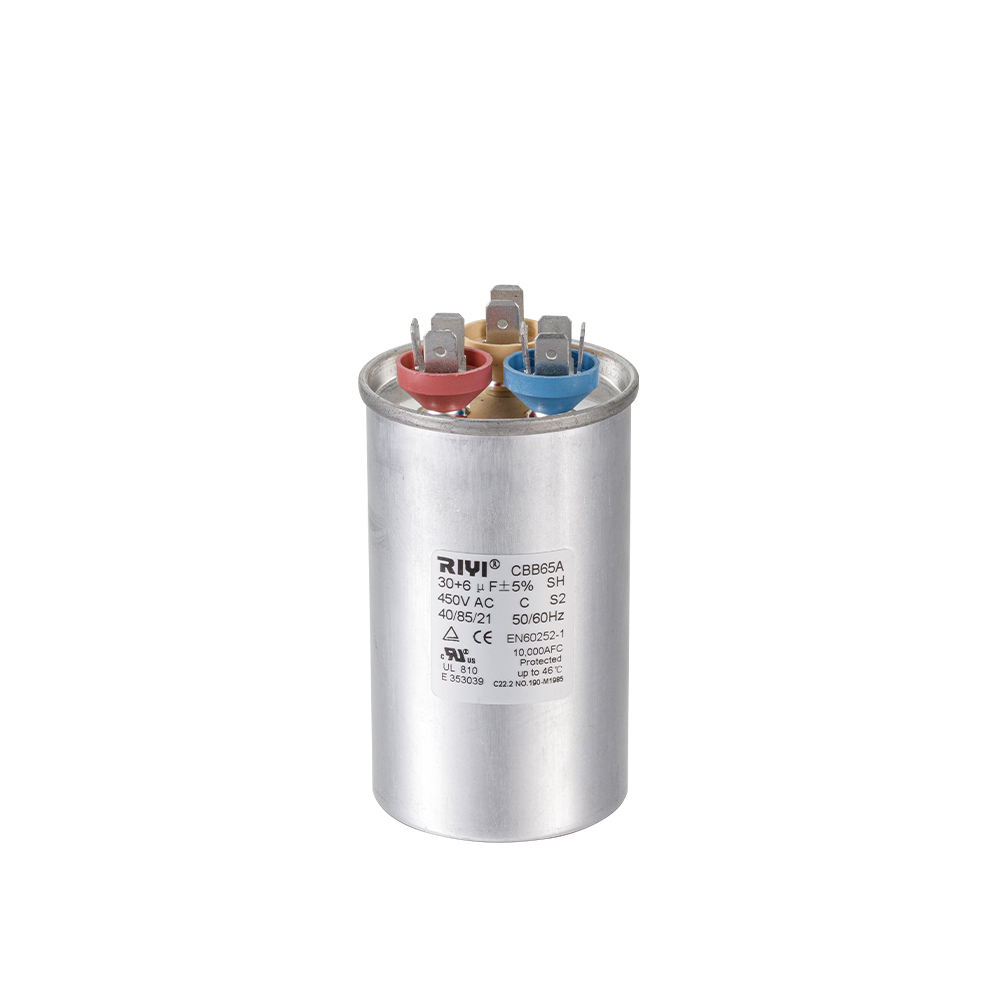 Cbb65 30+6uf 450v S2 UL Aluminium Praesent 2+3+4 terminalis