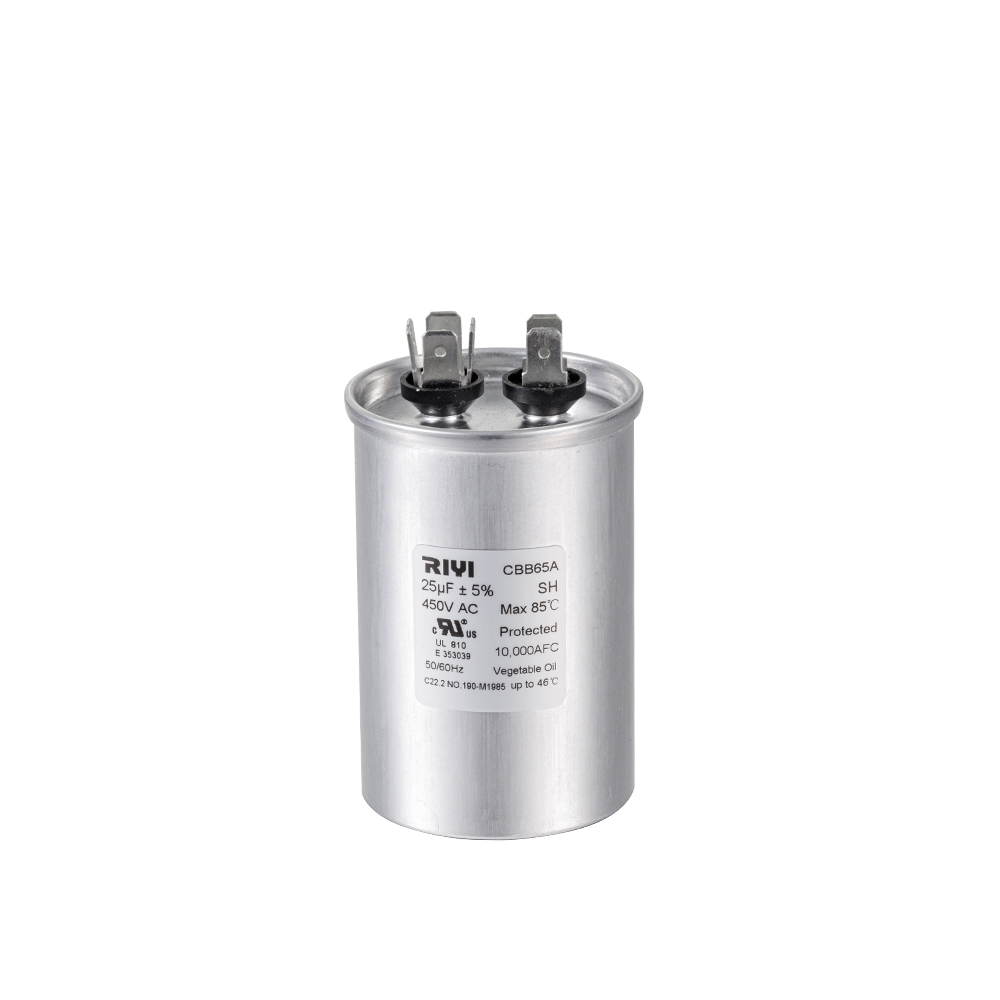 Cbb65 25uf 450v S2 Aluminium Praesent 2+4 terminalis